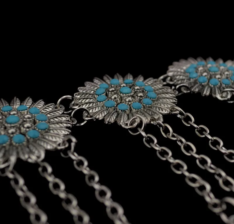 Цепочка на талию с кисточкой монеткой животом винтажная цветная металлическая