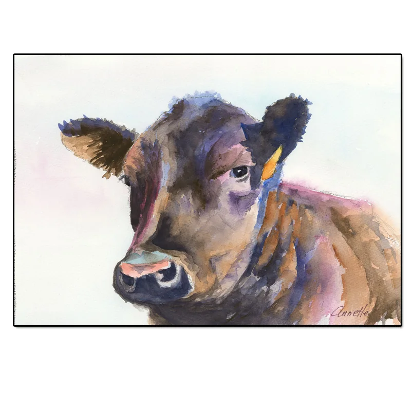 bennett cow RELIABLI ART Highland Cow картина с животными на холсте напечатанная настенная живопись для гостиной современные картины для украшения без рамы - Цвет: bennett cow