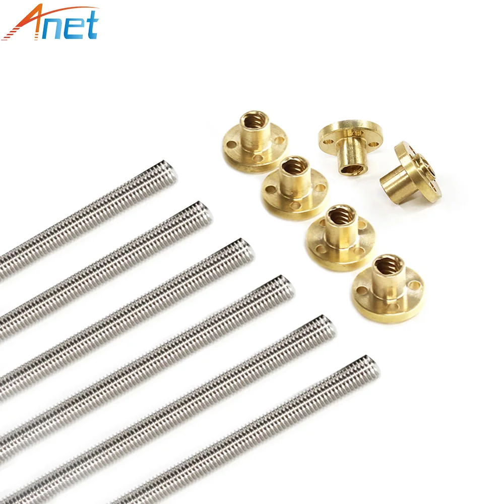 Anet Stepper Motor Screw T8 T-type Trapezoidal Guide 318mm 345mm 270mm Long 3D Printer Part | Компьютеры и офис