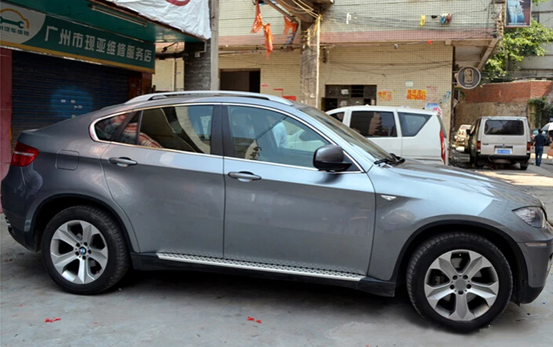 Столбики из нержавеющей стали для окон BMW X6 E71 2009 2010 2011 2012 2013 2014 хромированная