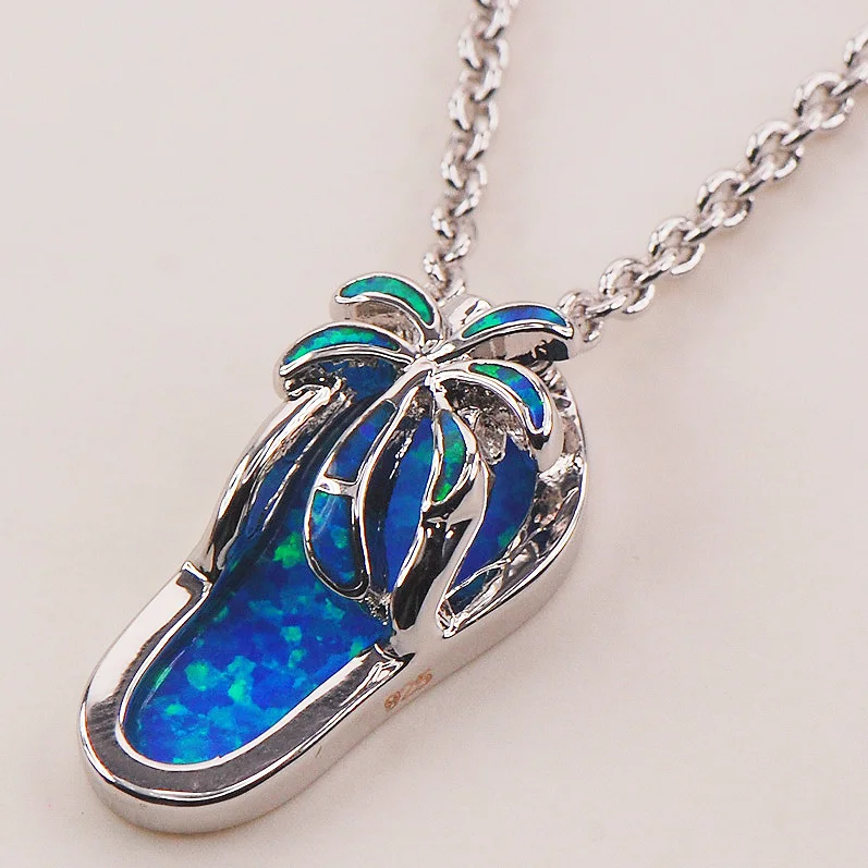 Подвеска из серебра 925 пробы с голубым огненным опалом P151|pendant magnifier|pendant jewellerypendant