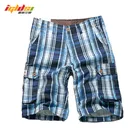 Мужские пляжные шорты в клетку, новинка 2018, модные повседневные шорты в стиле ретро, мужские комбинезоны-карго, шорты, размер 40