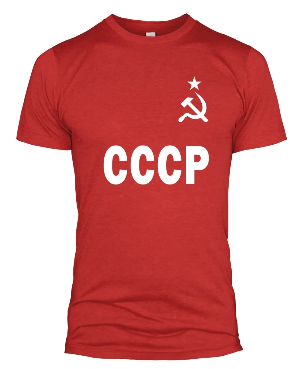 2019 New Brand Cheap Sale 100 % Cotton Cccp Soviet Union Retro Footballer T Shirt Men Women Kid Funny Shirts | Мужская одежда