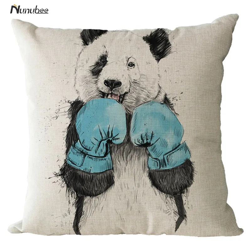 Новый прекрасный мультфильм &quotПанда Бокс декоративные cushioncover Пледы наволочка
