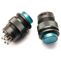 PHISCALE 20pcs кнопочный переключатель R16-504BD 16 мм квадратной формы без блокировки с желтым светом 250 В 3A 4 контакта