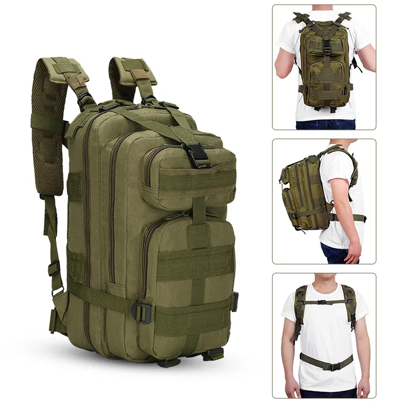 

Military Army Waterproof Climbing Hiking Tactical Backpack Bag Camping Mountaineering Outdoor Sport Molle 3P Bags