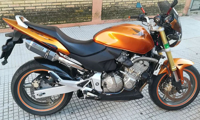 CB600F Hornet без шнуровки, выхлопная система мотоцикла, глушитель, хвостовой глушитель, соединительная трубка, весь набор для Honda CB600F Hornet