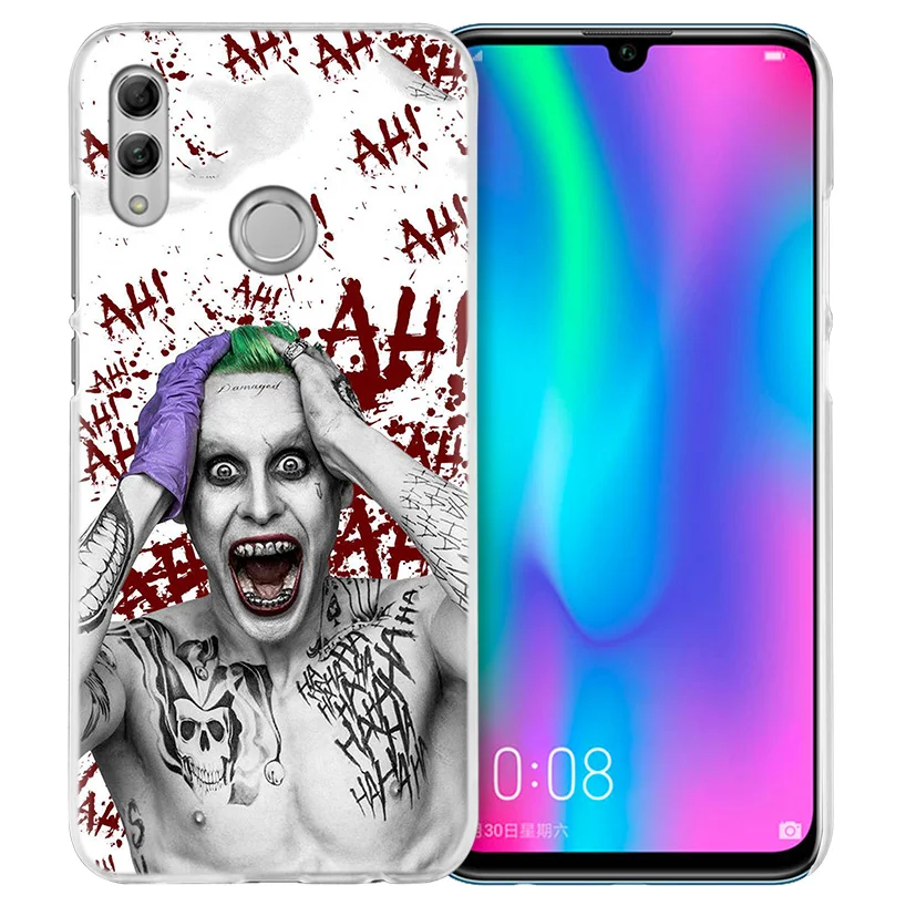 Чехол для сотового телефона с принтами "отряд самоубийц", "Джокер", Harley чехол для huawei Honor 8X Y9 9 10 Lite Play 7C 8C 8S 8A фотоаппаратов моментальной печати 7S 7A Pro V20 20i Y6 Y7 Y5 жесткий чехол из поликарбоната