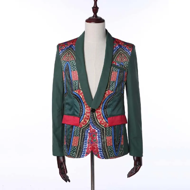 Africa Clothing National Style Printed Ethnic Suit Jacket New Design A Button Blazers Bazin Dashiki Clothes Party | Тематическая