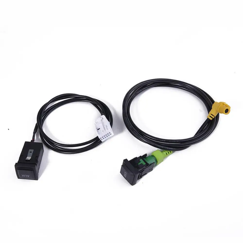 Адаптер гнездового соединителя 1K0959623D AUX и USB переключатель + кабель для Golf J etta MK5