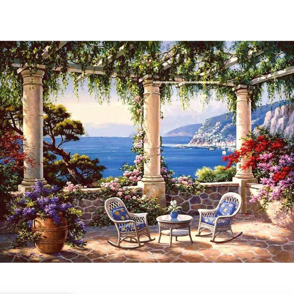Numbered Paintings22 Пейзаж DIY краски по номерам Pintura por Numero картины по номерам Pintar por Numeros Pintura Numerada - Цвет: Numbered Paintings22