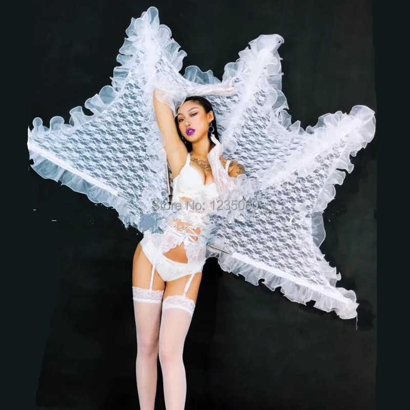 WYY Бальные Танцы костюмы эротическое шоу на сцене носит Крылья женские платья