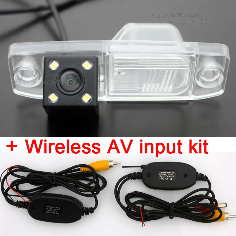wireless AV input Для hyundai Elantra акцентная Соната Веракрус Tucson Mistra 2012 2011 2010 2009 2008 2007 заднего вида Парковка Камера монитор - Название цвета: wireless AV input