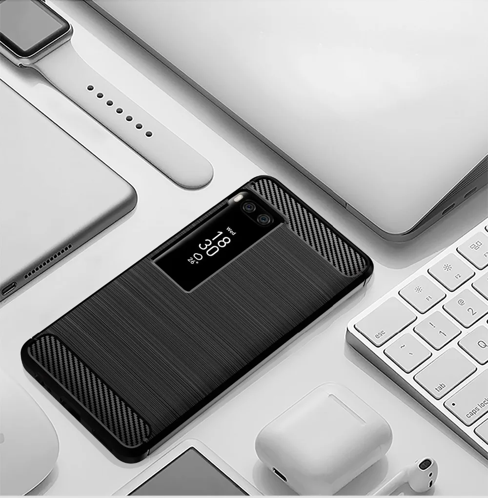 GrassRoot Мобильный телефон сумка анти стук чехол для Meizu Pro 7 плюс ТПУ Мягкий