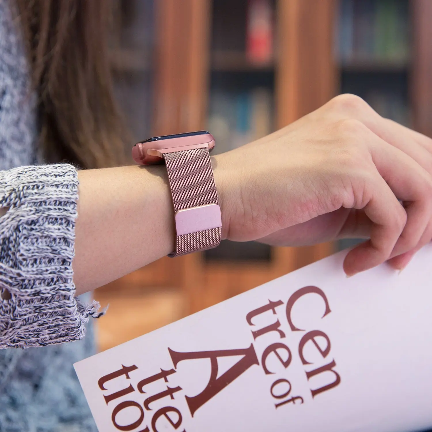 Ремешок из нержавеющей стали + чехол для apple watch Milanese Loop band 4 40 мм 44 38 42 Защитный