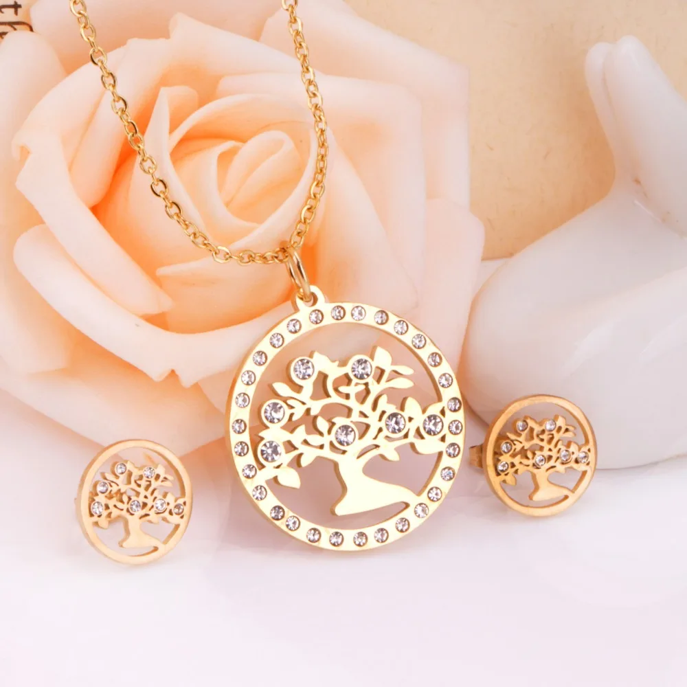 Комплект ювелирных изделий из Кубического циркония LUXUSTEEL классические украшения