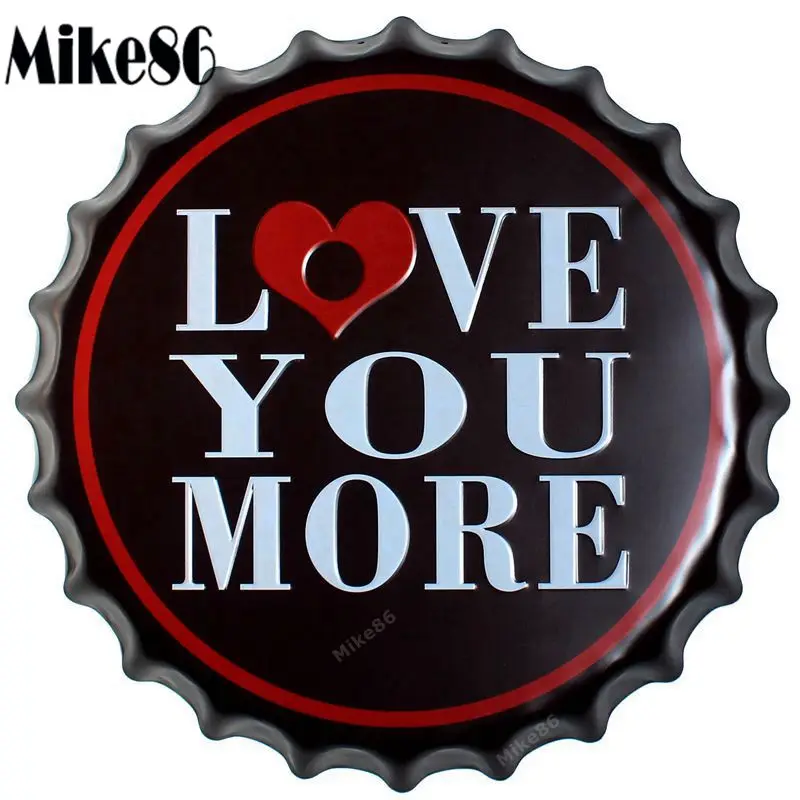 [Mike86] LOVE YOU более романтичная крышка для бутылки металлическая живопись винтажный