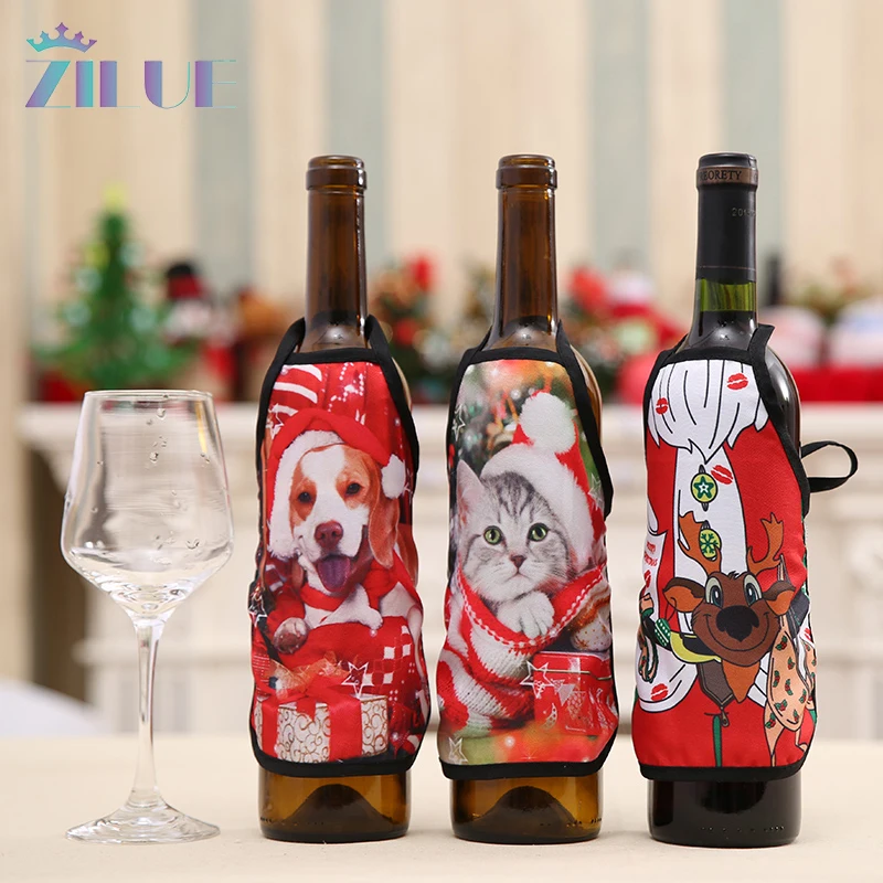 

Zilue 1Pcs Christmas Wine Glass Decor Christmas Supplies Festival Gift Christmas Celebration Wine Glass Decor Supplies