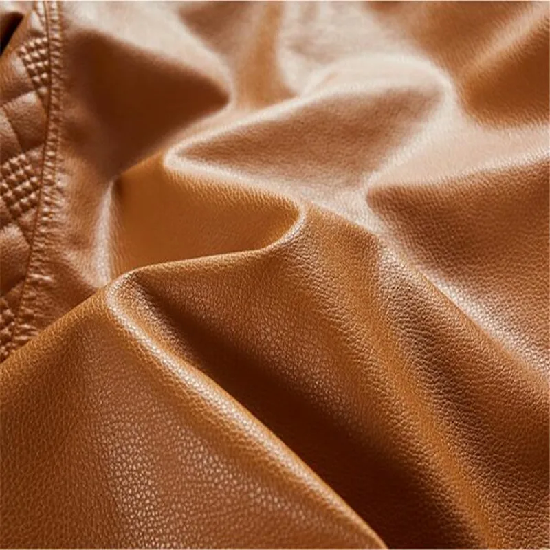 Мужская кожаная куртка LUO XIU тонкая мотоциклетная из искусственной кожи на весну