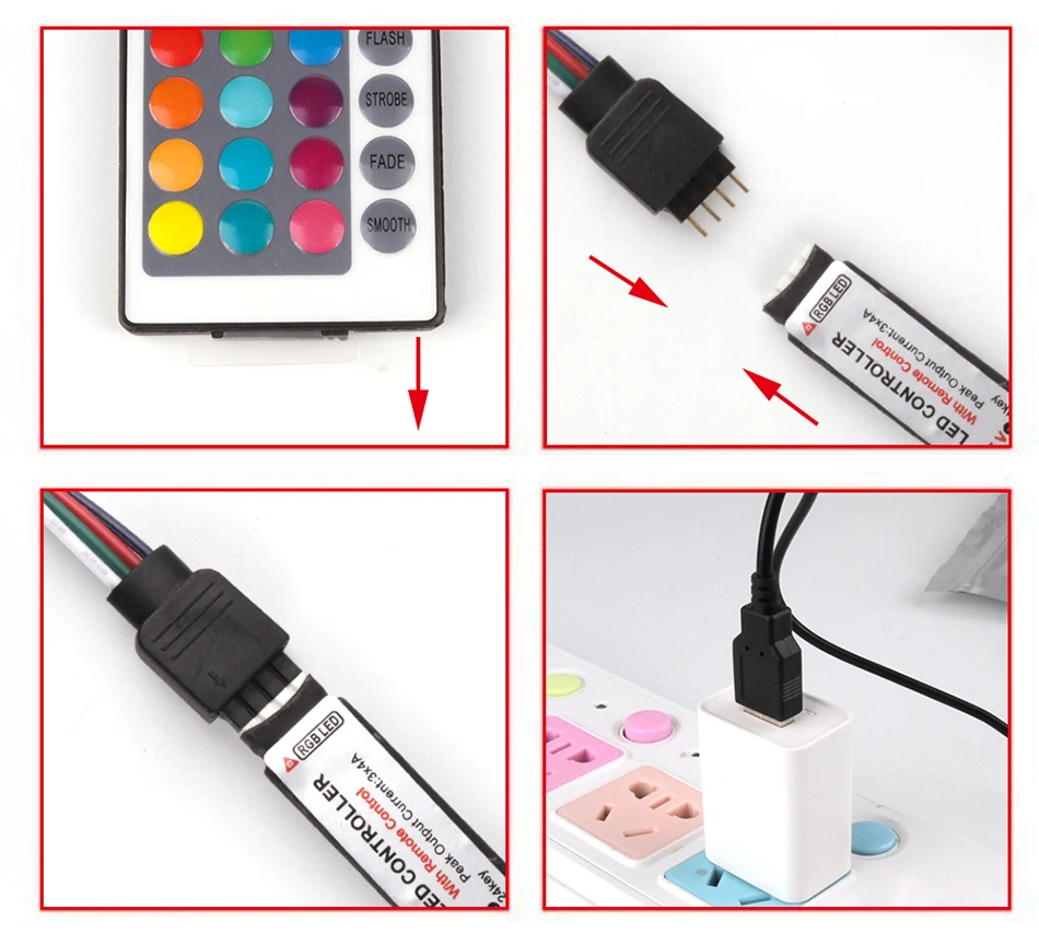 DC 5 В Светодиодная лента USB кабель питания гибкий светильник 50 см 1 м 2 м 3 м 4 м 5 м SMD 2835 мини 3Key Настольный Декор ТВ фоновый светильник ing