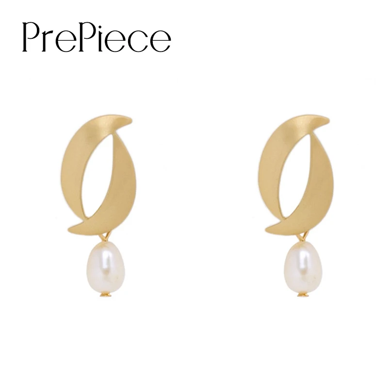PrePiece Мода Элегантный пресноводный жемчуг серьги-гвоздики 2019 Корейский простой