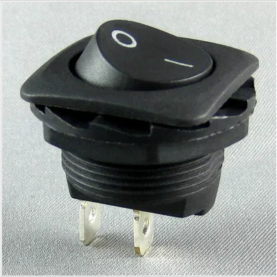 

circular rocker switch KCD8 A2 KCD8-11 6A 2 feet black button