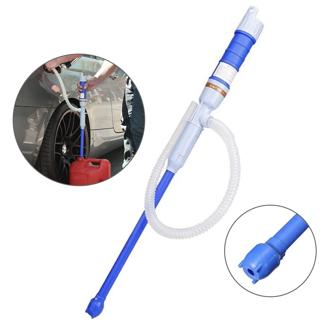 Car Auto Vehicle Fuel Gas Transfer Suction Pumps Household Outdoor Portable Liquid Oil Electric Handheld Water Pump Color Random |