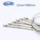 Самоблокирующиеся зажимы из нержавеющей стали, 100 шт., 12 мм x 400 мм, 12 мм x 400 мм