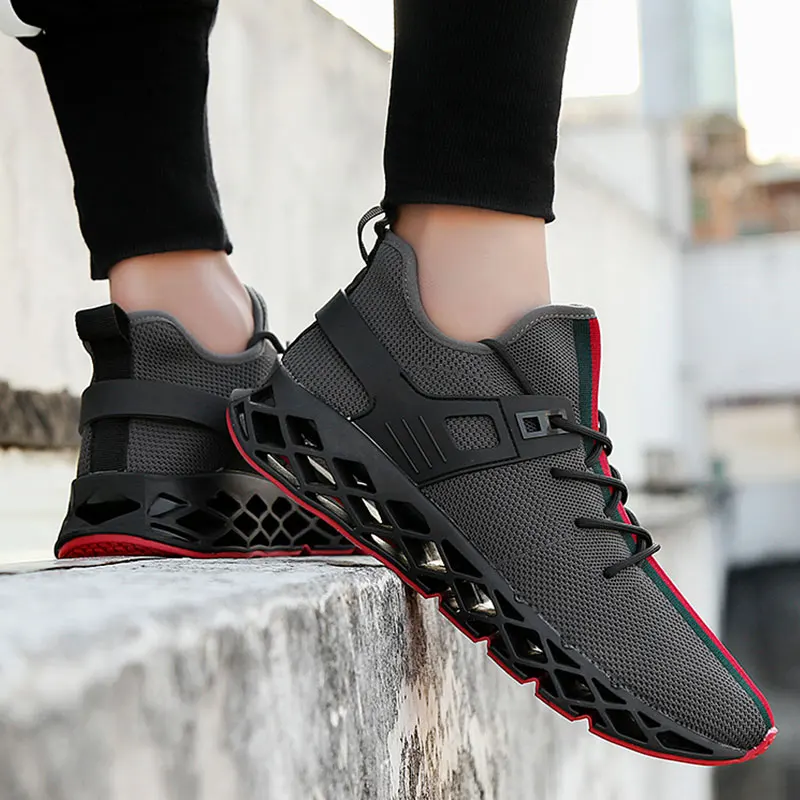 SUROM мужские кроссовки дышащие амортизирующие уличные спортивные беговые