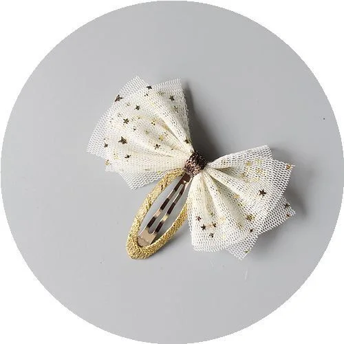 New Cute Kids Hair Clips Beautiful Flashing Stars Girls Accessories RopeTies Bow hairpin | Детская одежда и обувь