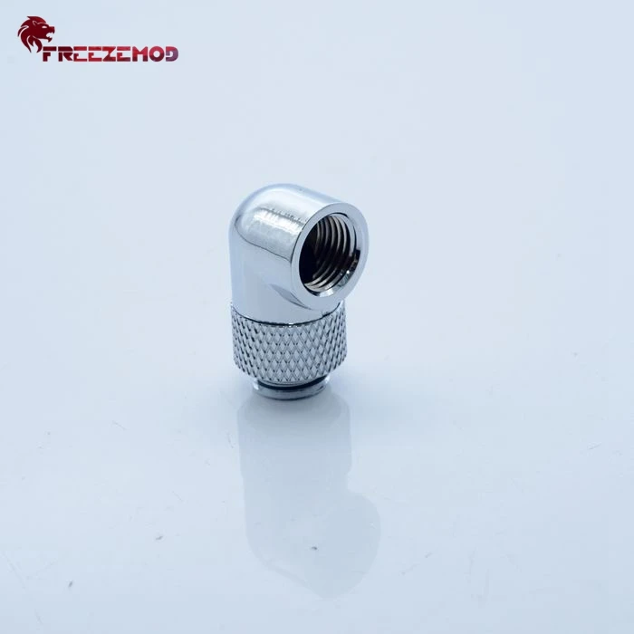 FREEZEMOD латунный серебристый/черный/белый G1/4 ''резьба 90 градусов 360 Поворотный