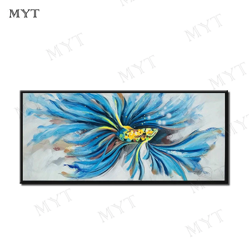 

Уникальный подарок, большой размер, низкая цена, оптовая продажа, акриловая картина маслом, искусственный хвост рыбы, дизайн, домашний декор