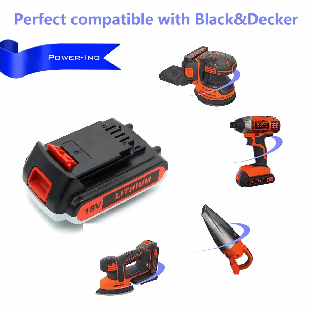 18В 2ач Высокое качество Замена батареи для Black Decker беспроводные инструменты 3