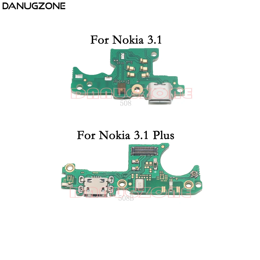 Для Nokia 3 usb зарядный порт док-разъем Гнездовой разъем с патроном плата зарядки гибкий кабель для Nokia 3,1 Plus 3,1