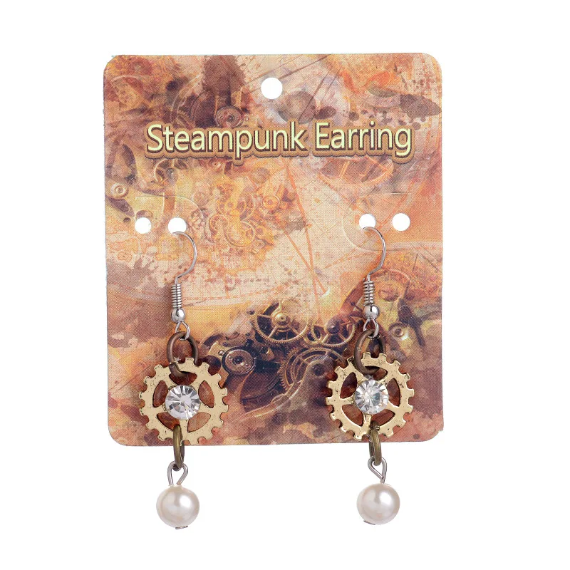 Модные женские серьги-капельки DoreenBeads в стиле стимпанк серебристые медные и