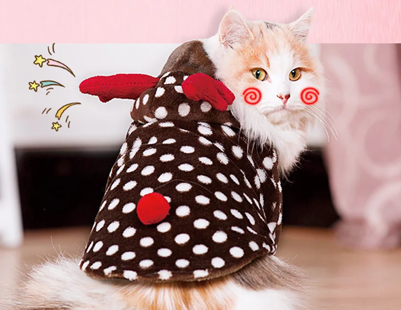 HOOPET Pet Cosplsy костюм Рождество Лось супер мягкая толстовка для маленькой собаки комбинезон зима осень# K