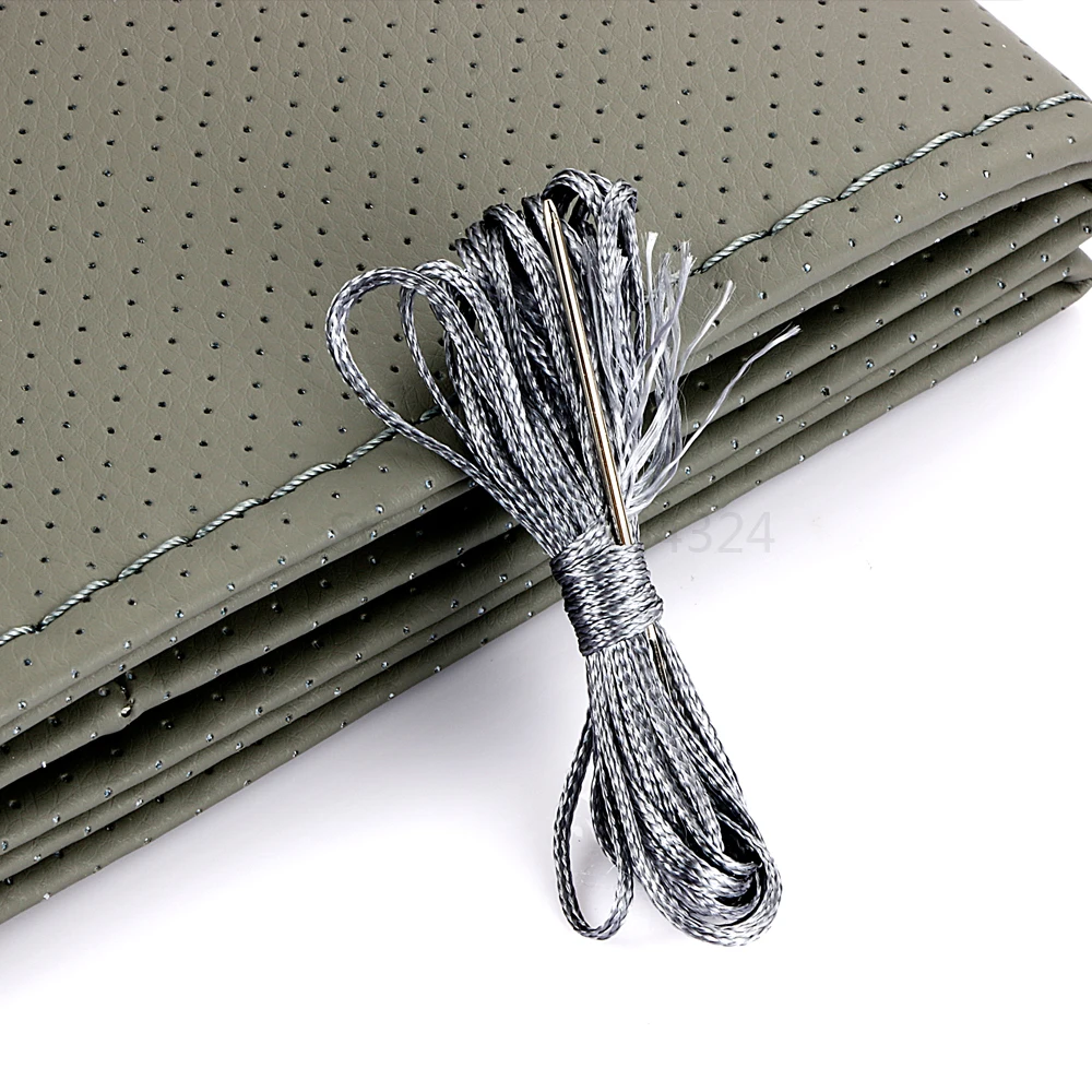 38 см черный чехол рулевого колеса автомобиля сделай сам с иголками и ниткой