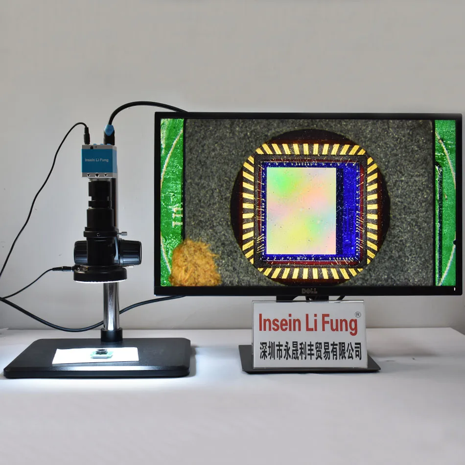 

16MP 1080P HDMI USB Electronic Video Microscope Camera TF Card Storage+20X-180X Continuous Zoom C-Mount Lens+Bracket+LED Light