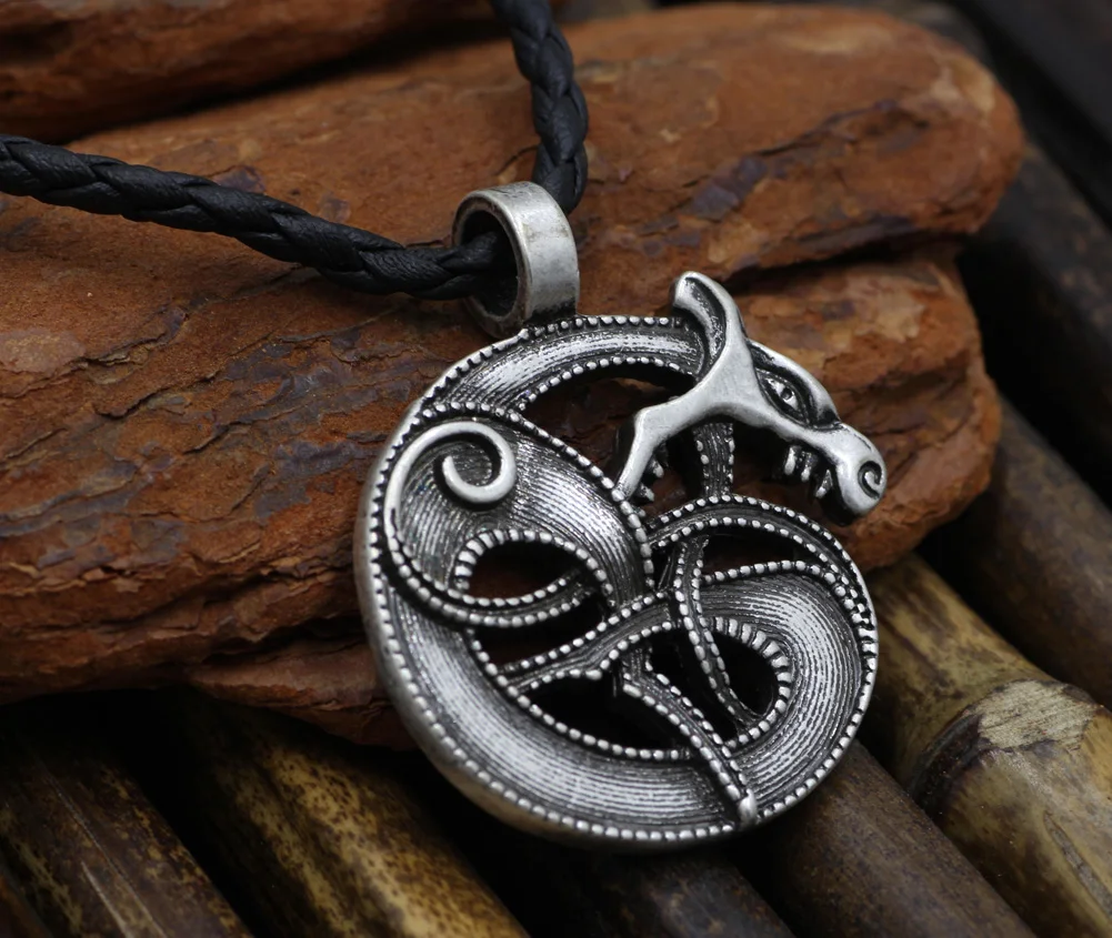 Youe shone Viking Ретро волк Фенрир норсе мифология Odin и Fenris кулон ожерелье Змеиный