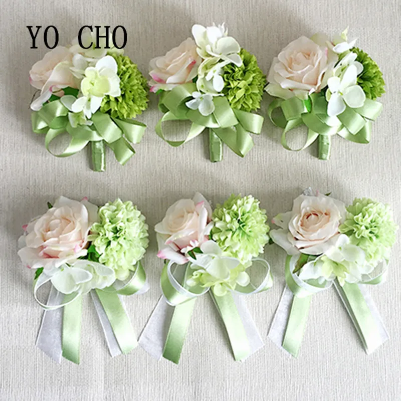 YO CHO Quinceanera Horizon синий Королевский и серебряный бутоньерка цветы на свадьбу или