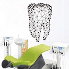 Геометрическая Наклейка на стену для стоматологической клиники, стоматологической клиники, абстрактная Наклейка на стену, виниловый декор для стоматологической клиники