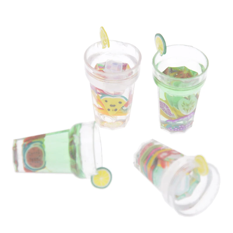 Кукольные домики 2 шт лимонная чашка для воды мини аксессуары миниатюрного