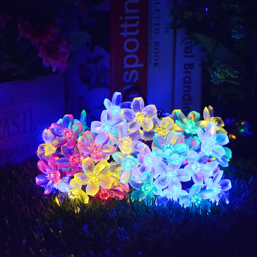Солнечная Guirlande Lumineuse Exterieur Peach Blossom атмосфера красочный прекрасный светодиодный