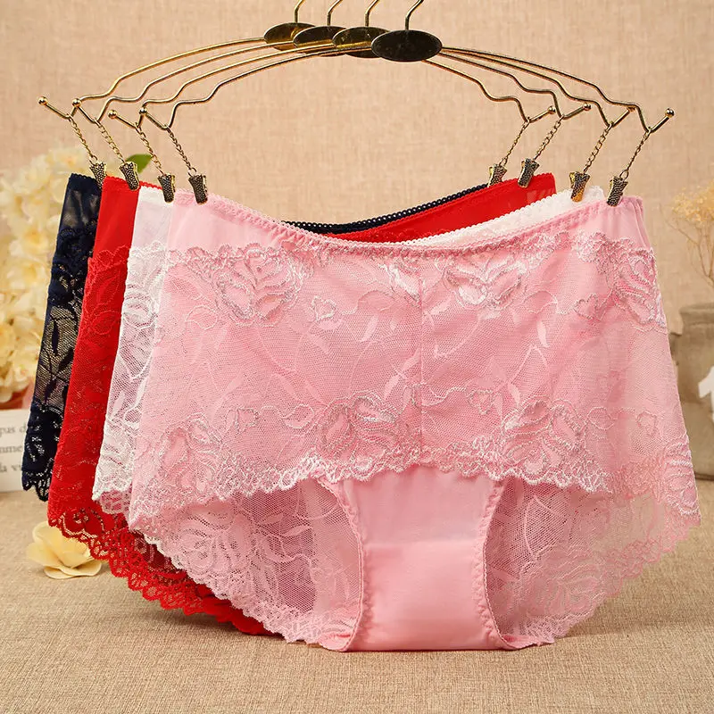 PRTYW Large Size Women Underwear Sexy Lace Women's Panties Transparent Briefs SeamlessLingerie Female Underpants |