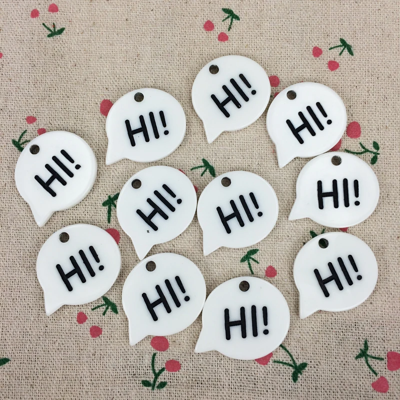 10 шт. плоская спина из смолы кабошон каваи сделай сам украшение слова Привет