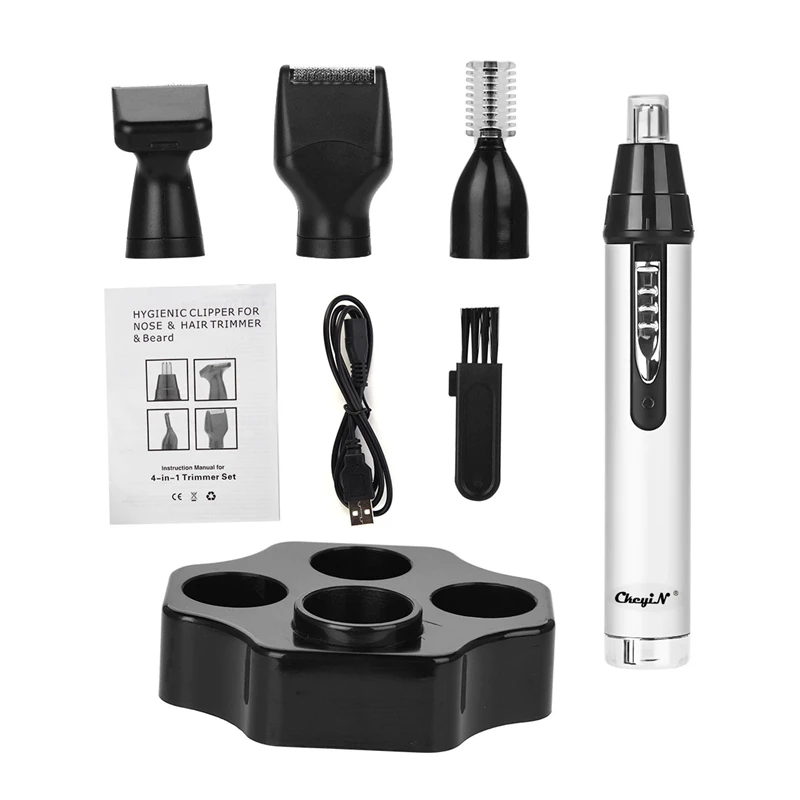 C Rechargeable Электрический триммер для волос в носу, многофункциональная Бритва для удаления волос, ушей, бровей, бороды, бритва для лица, резак для волос, перезаряжаемый или аккумулятор - Цвет: C Rechargeable