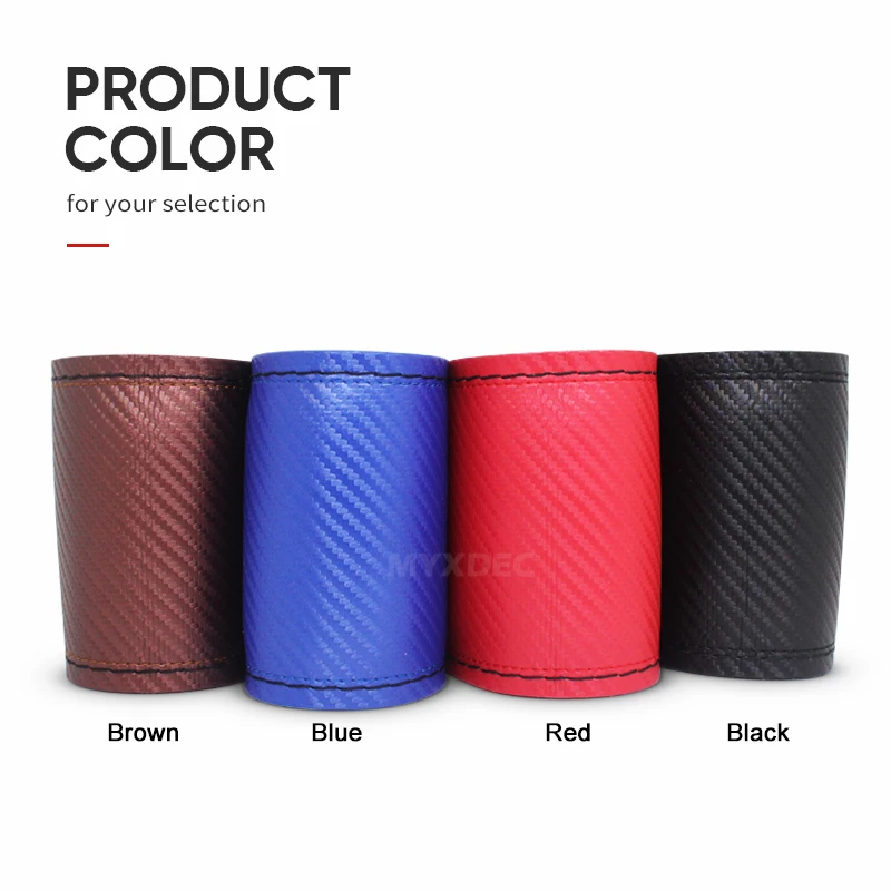 Sport Design Carbon Fiber Genuine Soft Leather Steering Wheel Cover DIY Handmade Case Needles Thread Car Styling Diameter 38cm | Автомобили