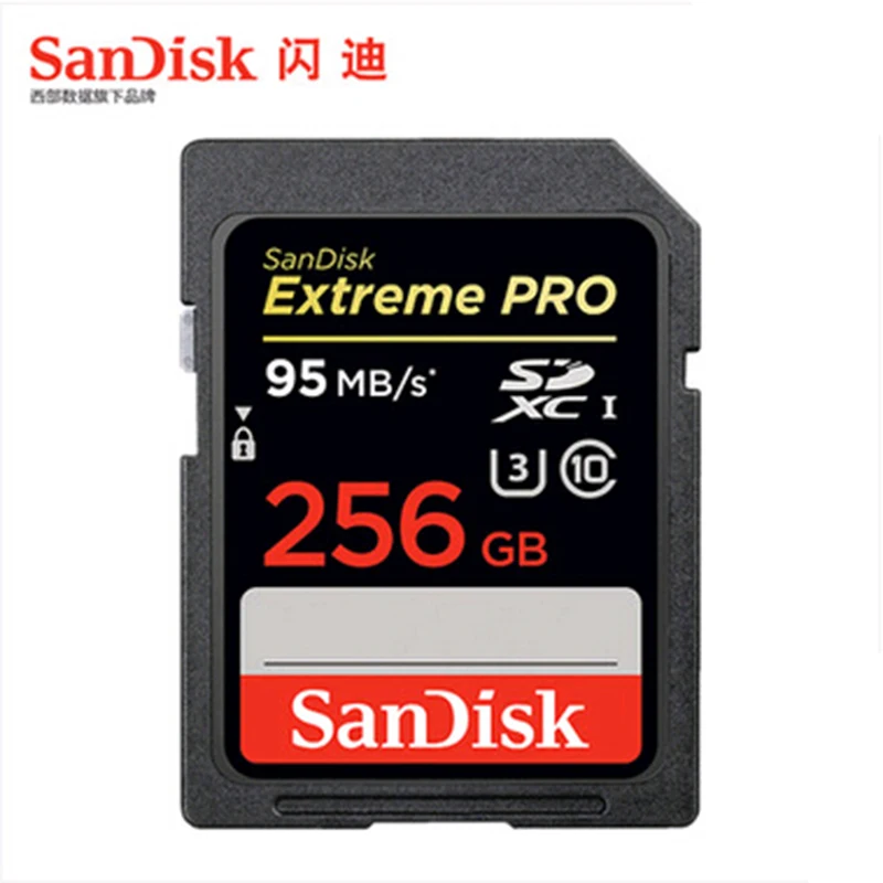 100% Оригинал SanDisk 256 ГБ Extreme Pro SDHC SDXC UHS-I высокое Скорость карты памяти C10 SD Камера Class