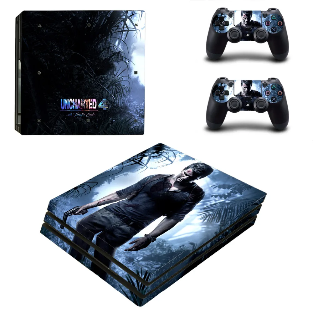 Неокрашенная наклейка с концом 4 A Theft's End PS4 Pro для консоли PlayStation и 2 контроллеров