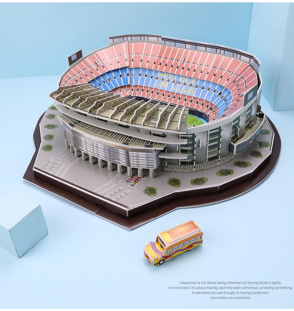 3D головоломка футбольный стадион модель игрушки лагерь ноу FC Барселона Стэмфорд мост анфилд старый Траффорд бумажные строительные игрушки